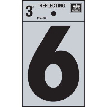 Hy-Ko Vinyl 3 In. Reflective Adhesive Number Six