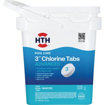 HTH Pool Care 3 In. 15 Lb. Chlorine Tabs Advanced