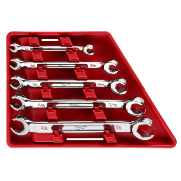 5pc Double End Flare Nut Wrench Set - SAE