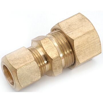 Anderson Metals 750082-1006 Tube Reducing Union, 5/8 x 3/8 in, Compression, Brass