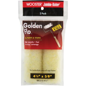 WOOSTER Golden Flo Mini Knit Fabric Roller Cover (2pk) 4-1/2 in. x 3/8 in. Nap
