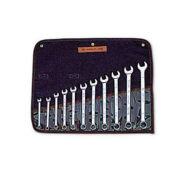 Combination Wrench WRIGHTGRIP® 2.0 11 Piece Set - 12 Point Full Polish 3/8" - 1"