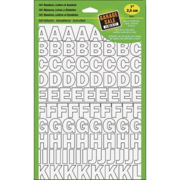 Hy-Ko 1 In. Vinyl Numbers, Letters & Symbols