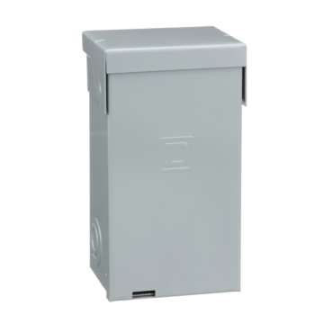 Square D Enclosed circuit breaker, Homeline, 2 pole, 50A, NEMA 3R, ground fault interrupt