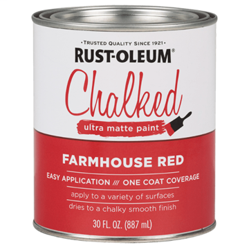 Rustoleum Chalked Paint (Ultra Matte - Farmhouse Red) 30 oz