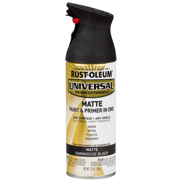 Rust-Oleum Universal Premium Spray Paint - 12 oz - Matte Farmhouse Black