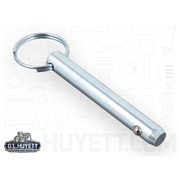 Huyett Detent Pin 3/8" x 2.000" (2) Medium Carbon Steel Zinc Clear