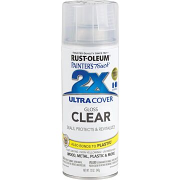 Rust-Oleum Painter's Touch® 2X Ultra Cover® Spray Paint - 12 oz - Gloss Clear
