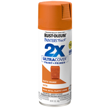Rust-Oleum Painter's Touch 2X Ultra Cover Spray Paint (Satin - Rustic Orange) 12 oz