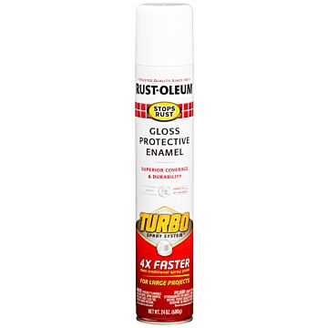 Rust-Oleum Stops Rust® - Turbo Spray Protective Enamel - 24 oz - Gloss White