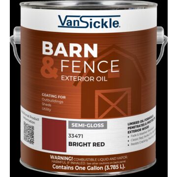 Van Sickle Barn & Fence Exterior Oil Semi-Gloss Bright Red Gallon