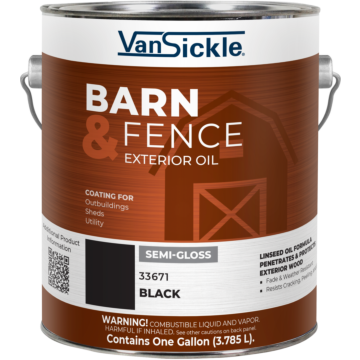 Van Sickle Barn & Fence Exterior Oil (Semi-Gloss - Black) Gallon