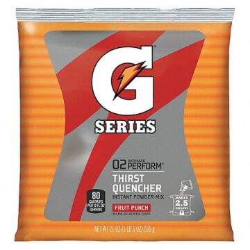 Gatorade® 33691 Fruit Punch 21 oz Pouch Thirst Quencher Instant Powder