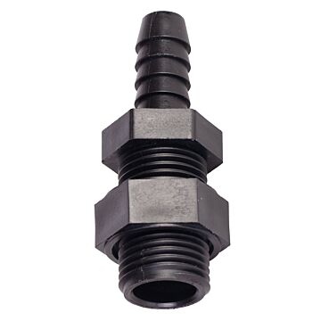 Poly Threaded Nozzle Body Straight with Hose Barbs
