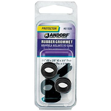 Jandorf 61509 Grommet, Rubber, Black, 1/4 in Thick Panel