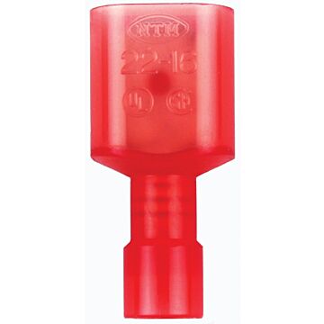Jandorf 60941 Disconnect Terminal, 22 to 18 AWG Wire, Nylon Insulation, Copper Contact, Red