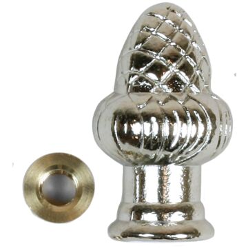 Jandorf 60105 Lamp Finial, Nickel