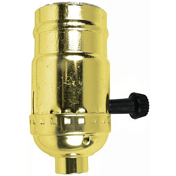 Jandorf 60408 On/Off Turn Knob Lamp Socket, 250 V, 250 W, Brass Housing Material