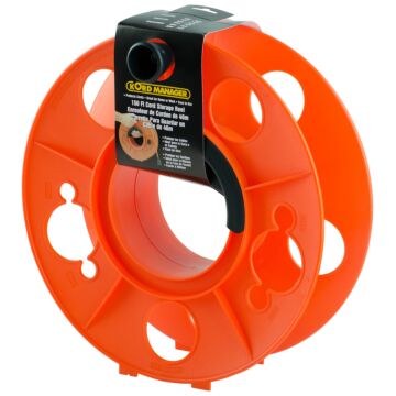 Bayco Heavy-Duty Cord Storage Reel w/Center Spin Handle (Orange)