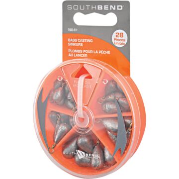 SouthBend 28-Piece Bass Casting Sinker Kit Assortment