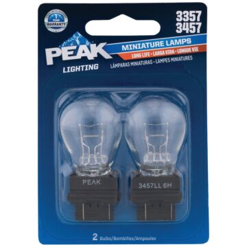 PEAK 3357/3457 12.8/14V Mini Incandescent Automotive Bulb (2pk)