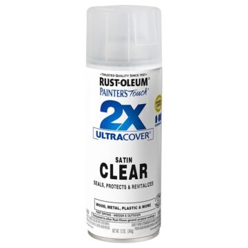 Rust-Oleum Painter's Touch 2X Ultra Cover Spray Paint (Satin - Clear) 12 oz