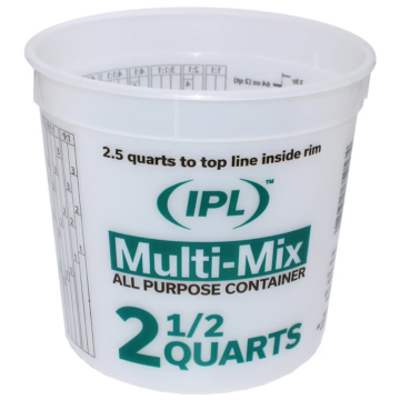 Leaktite Semi-Transparent Multi-Mix All Purpose Mixing And Storage Container - 2-1/2 qt