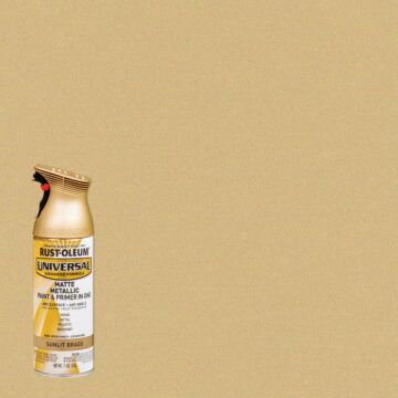 Rustoleum Premium Metallic Spray Paint (Matte Sunlit Brass) 11 oz