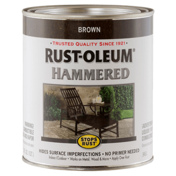 Stops Rust® Spray Paint and Rust Prevention - Hammered Brush-On Paint - Quart - Brown