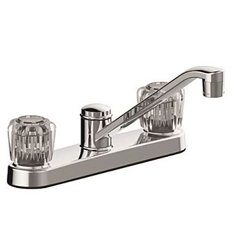 EZ-FLO 7.69 in 4-11/16 in Ceramic Disc Faucets Low-Spout Washerless Kitchen Faucet without Side Spray