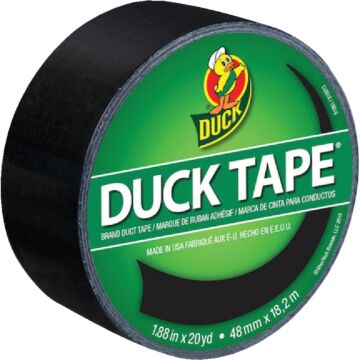Duck Tape 1.88 In. x 20 Yd. Colored Duct Tape, Black