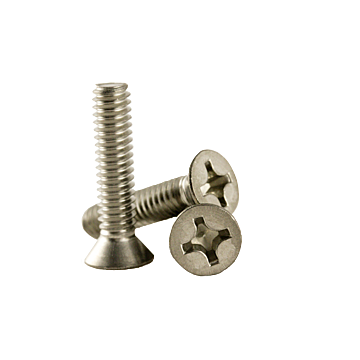 Machine Screw, 5/16-18, 2" Length, Philips Flat Head, Coarse Thread, Stainless A2 (18-8)