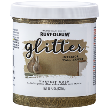 Rustoleum Specialty Glitter Interior Wall Paint (Harvest Gold) 1 qt.