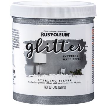 Rustoleum Specialty Glitter Interior Wall Paint (Sterling Silver) 1 qt.
