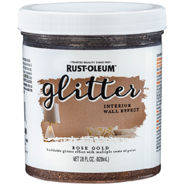 Rustoleum Specialty Glitter Interior Wall Paint (Rose Gold) 1 qt.