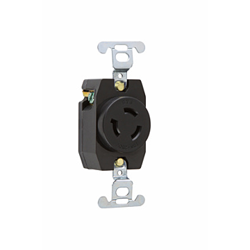 Pass & Seymour 15A NEMA L615 Single Receptacle