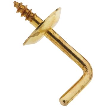 National 1/2 In. Solid Brass Shoulder Hook (5 Count)