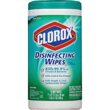 Clorox Fresh Scent Disinfecting Cleaning Wipes Tub (75-Count)