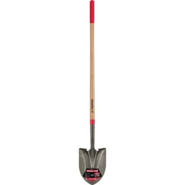 Tru Tough Round Point Shovel with Cushion Grip Wood Handle