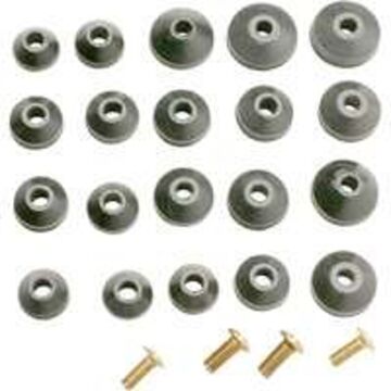 Plumb Pak PP805-22 Faucet Washer Assortment, Brass/Rubber, For: Sink and Faucets