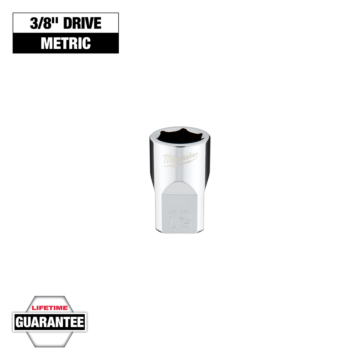 Milwaukee 3/8" Drive 12mm Metric Socket with FOUR FLAT™ Sides