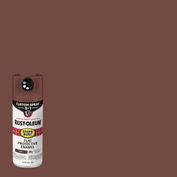 Rustoleum Protective Enamel Custom 5-in-1 Spray (Flat - Brown) 12 oz