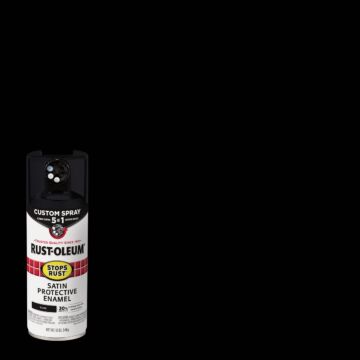 Rustoleum Protective Enamel Custom 5-in-1 Spray (Satin - Black) 12 oz