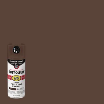 Rustoleum Protective Enamel Custom 5-in-1 Spray (Satin - Dark Brown) 12 oz