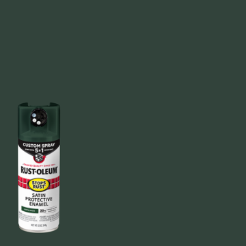 Rustoleum Stops Rust 5-in-1 Protective Enamel Spray Paint (Satin - Hunter Green) 12 oz