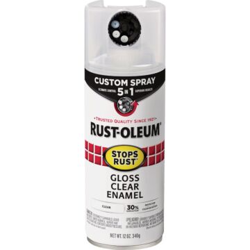 Rust-Oleum Stops Rust 5-in-1 Protective Enamel Spray Paint (Gloss - Clear) 12 oz