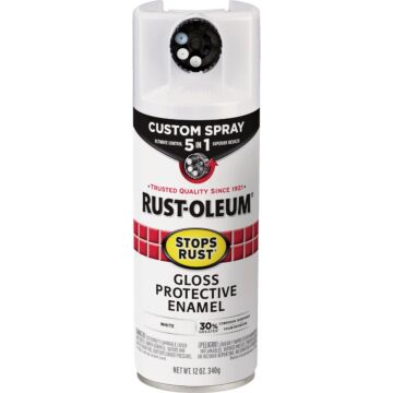 Rust-Oleum Stops Rust 5-in-1 Protective Enamel Spray Paint (Gloss - White) 12 oz