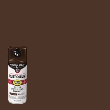 Rustoleum Protective Enamel Custom 5-in-1 Spray (Gloss - Leather Brown) 12 oz