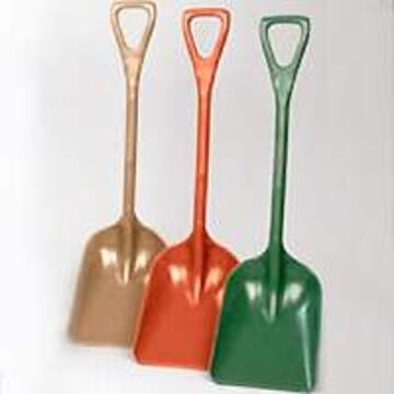 POLY PRO TOOLS P6981R Scoop Shovel, 11 in W Blade, 14 in L Blade, Polymer Blade, Polymer Handle, D-Shaped Handle