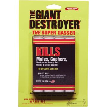 Atlas Chemical The Giant Destroyer 4-Pack Gas Cartridges Mole & Gopher Killer